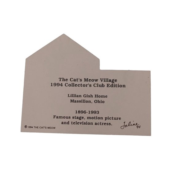 Cat's Meow Village Lillian Gish House Massillon Ohio Old Hollywood - Picture 2 of 8